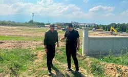 Hendek Adalet Sarayı inşaat alanında inceleme