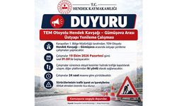 Sürücüler Dikkat! Tem Otoyolunda Çalışma Var