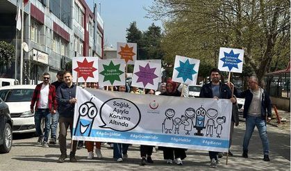 Hendek’te Aşı Haftası Farkındalık Yürüyüşü Düzenlendi