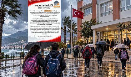 Sakarya Genelinde Eğitime 1 Günlük Yağış Tatili