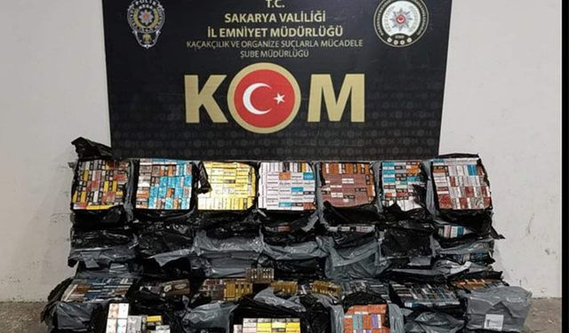 Hendek’te 312 Bin Adet Kaçak Tütün Ele Geçirildi