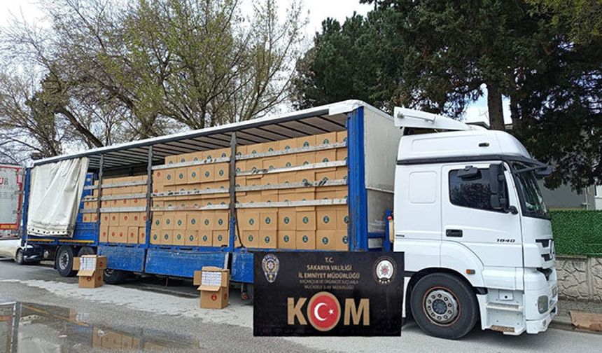 Hendek’te 8 Milyon Adet makaron Ele Geçirildi