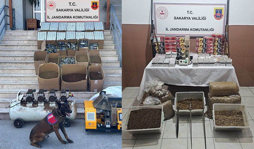 Binlerce Bandrolsüz Makaron ve Tütün Ele Geçirildi