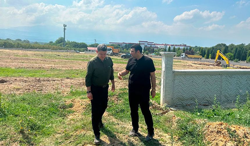 Hendek Adalet Sarayı inşaat alanında inceleme