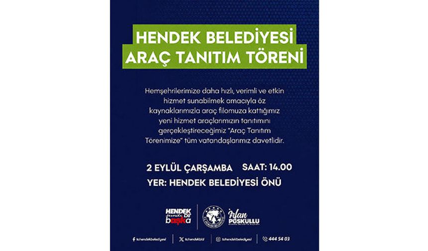 Hendek Belediyesi Araç Filosunu Genişletiyor