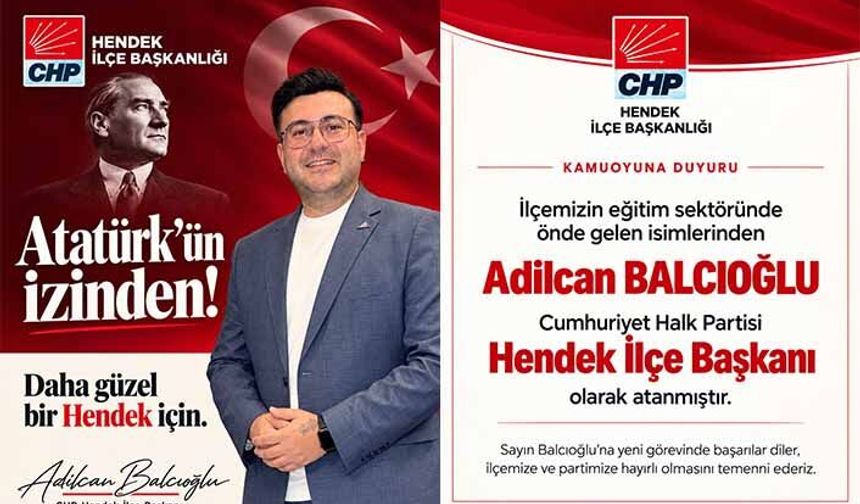 CHP Hendek’te Sosyal Medya’dan Atama